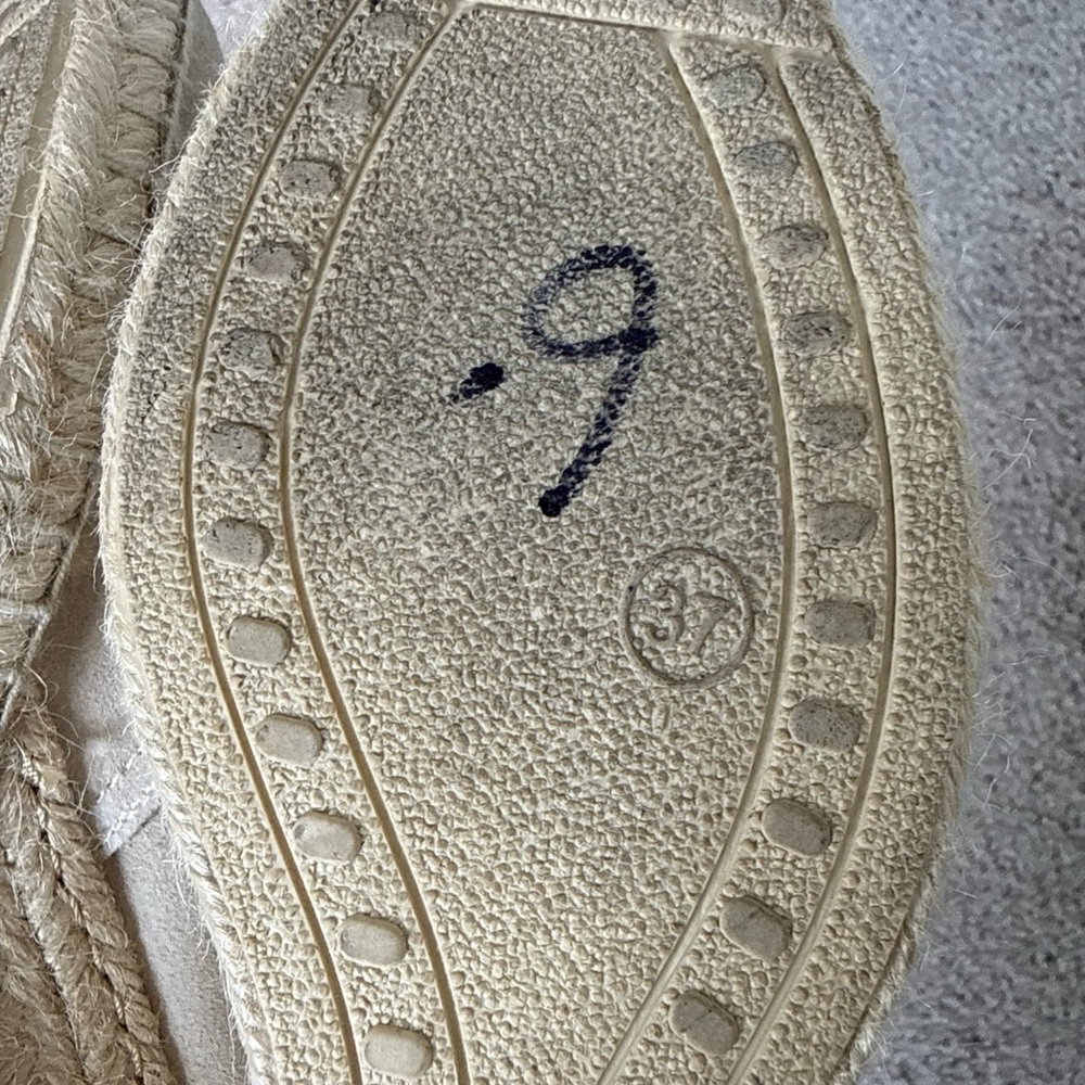Verbenas Espadrilles Size 37/6.5 Geniune Leather Suede made in Spain Vacation - Picture 7 of 8
